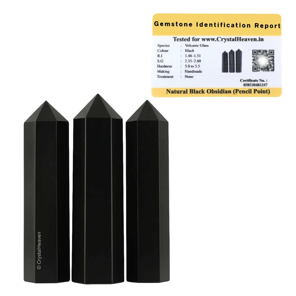 Black Obsidian Pencil Points (Set of 10)