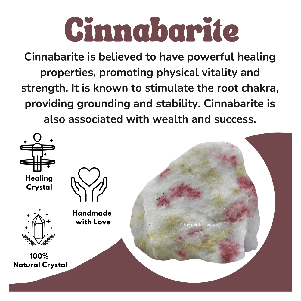 Raw Cinnabarite Crystals (2 Pieces)