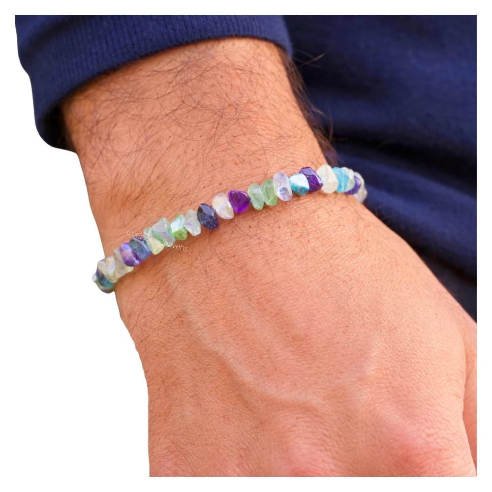 Multi Fluorite Chips Bracelet