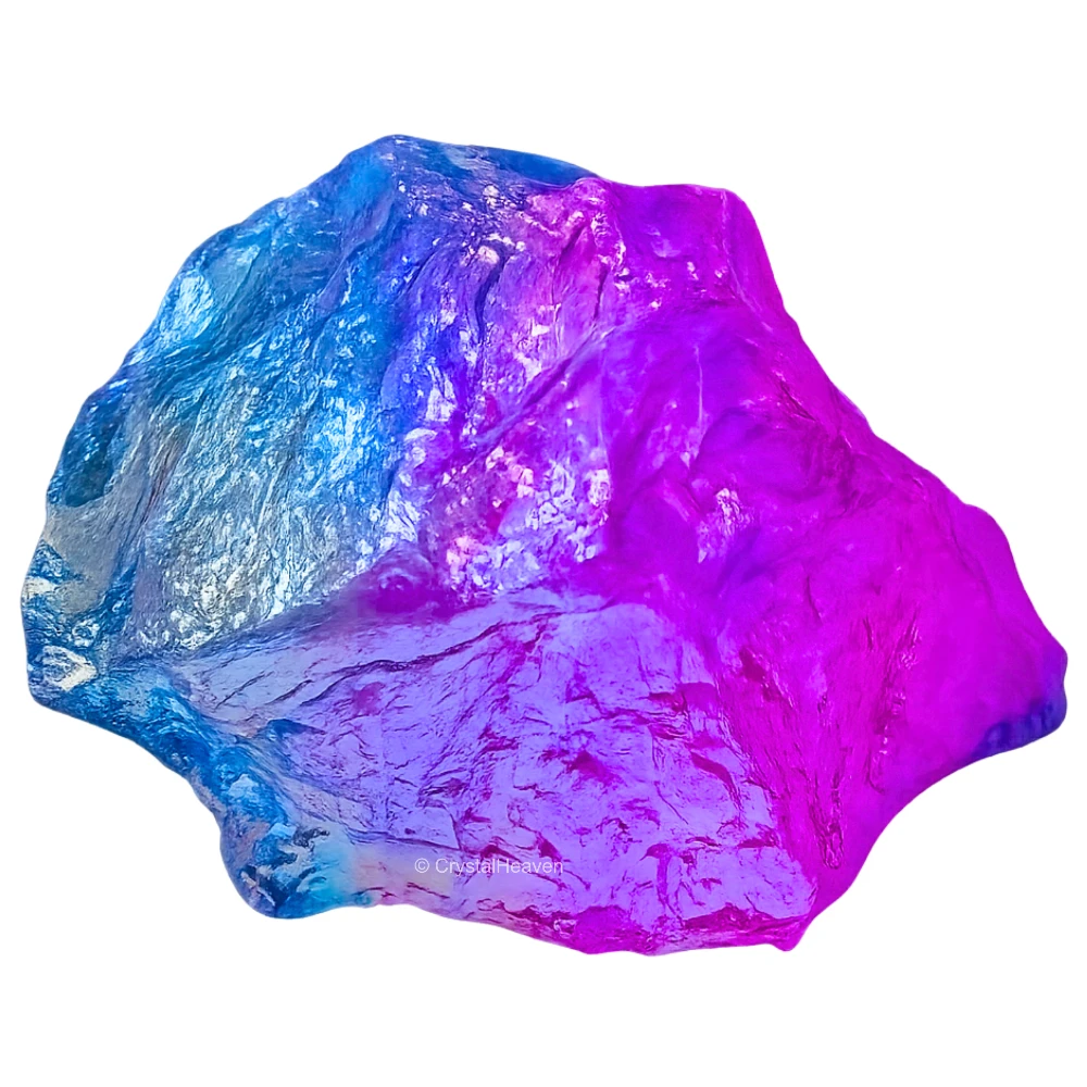 Raw Rose-Aqua Aura Quartz Crystals (2 Pieces)