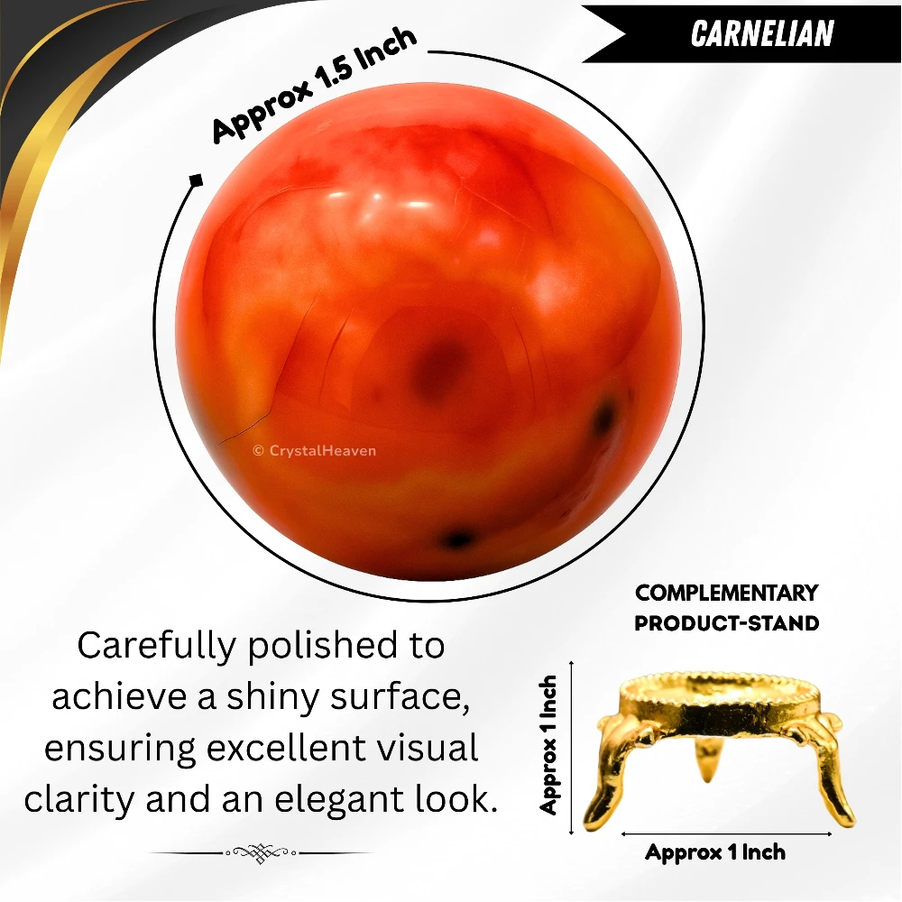 Carnelian Sphere (1.5 Inch)