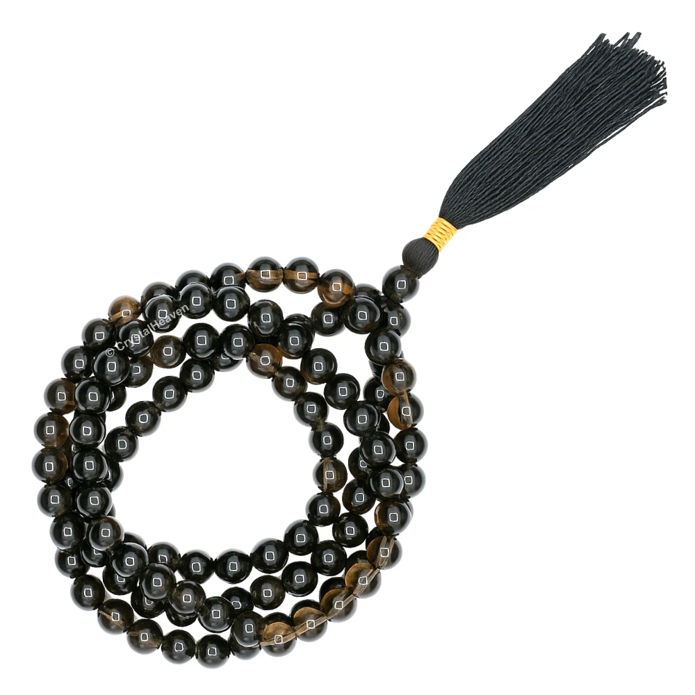 Smoky Quartz Japa Mala (Without Knot)
