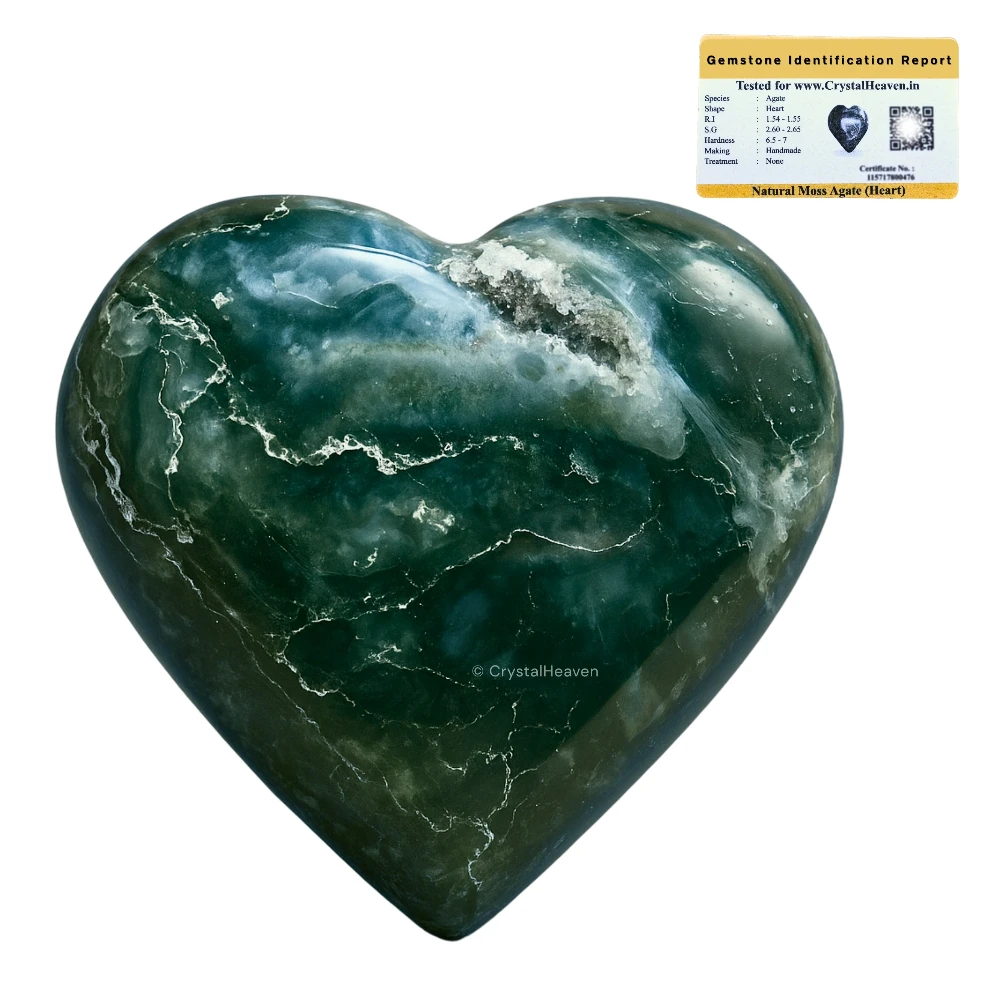 Moss Agate Heart