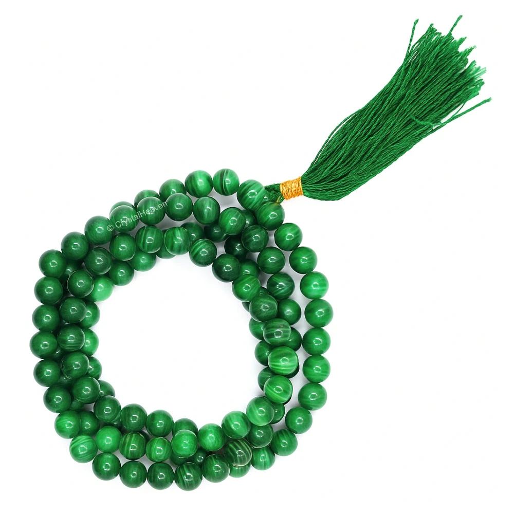 Malachite Japa Mala (Without Knot)