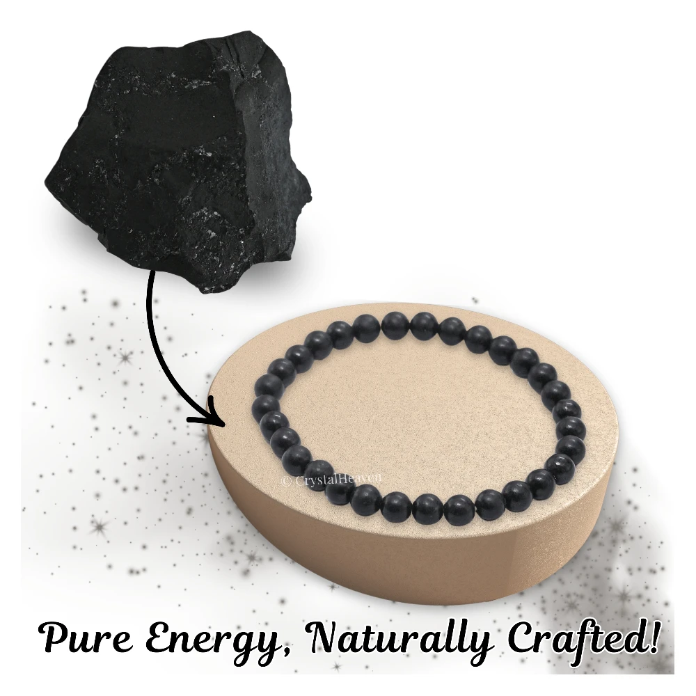 Shungite Healing Crystal Bracelets - 6mm Beads