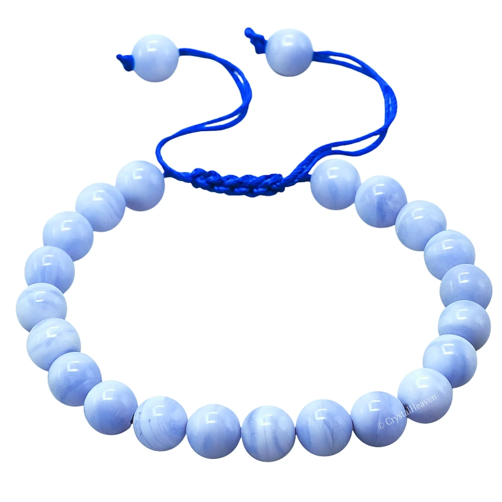 Blue Lace Agate Bracelet (Adjustable)