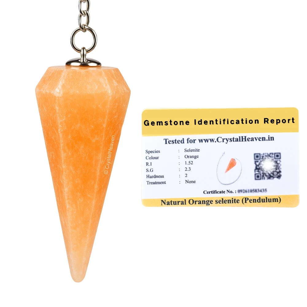 Orange Selenite Pendulum