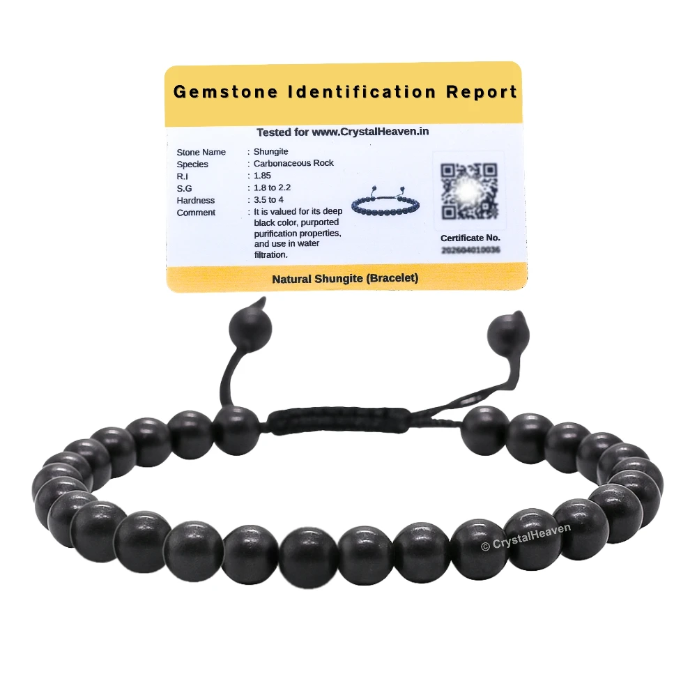 Shungite Healing Crystal Bracelets - 6mm Beads (Adjustable)