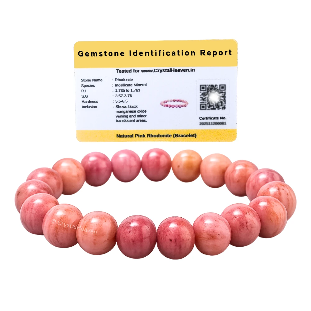 Pink Rhodonite Bracelet (Elastic)