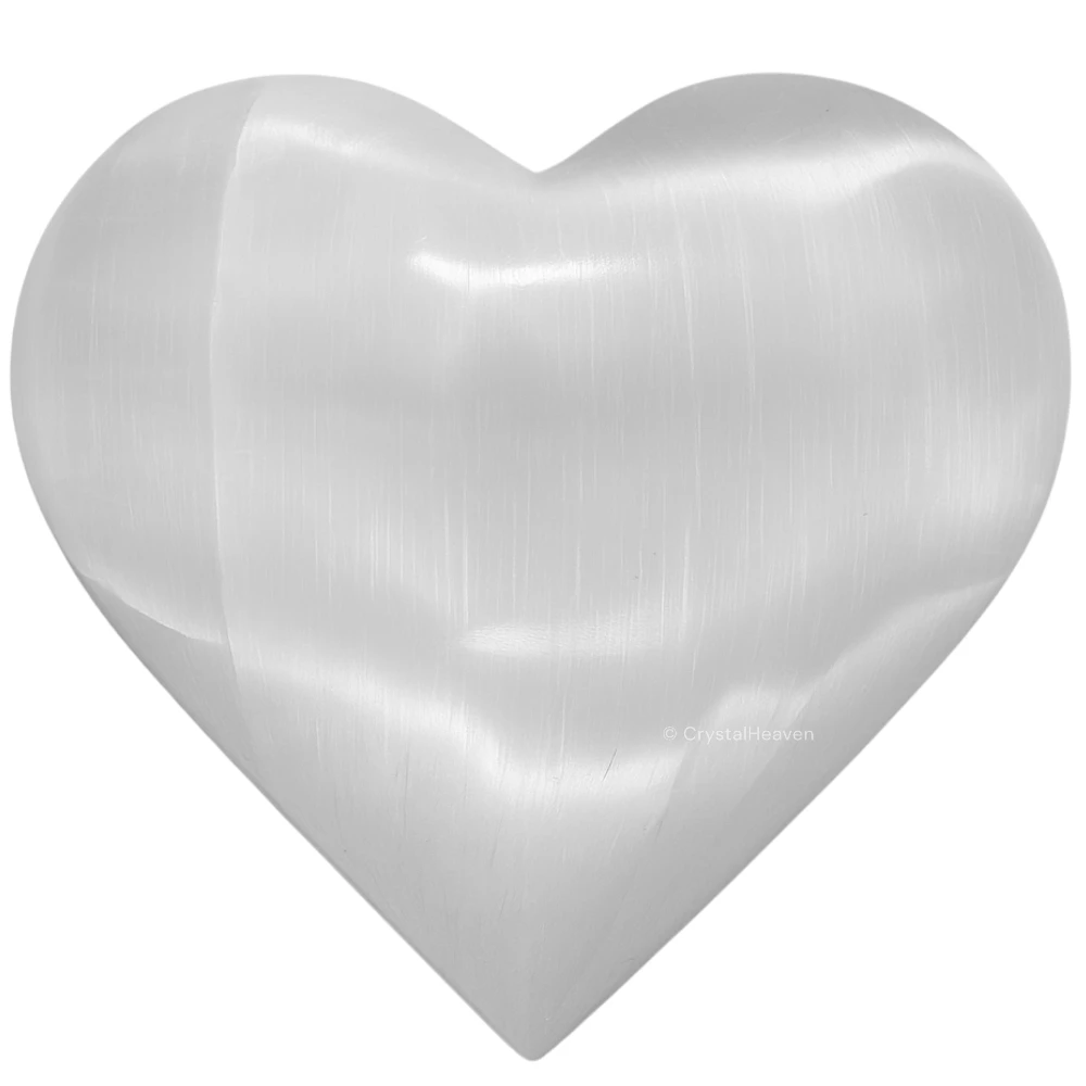 Selenite Large Heart