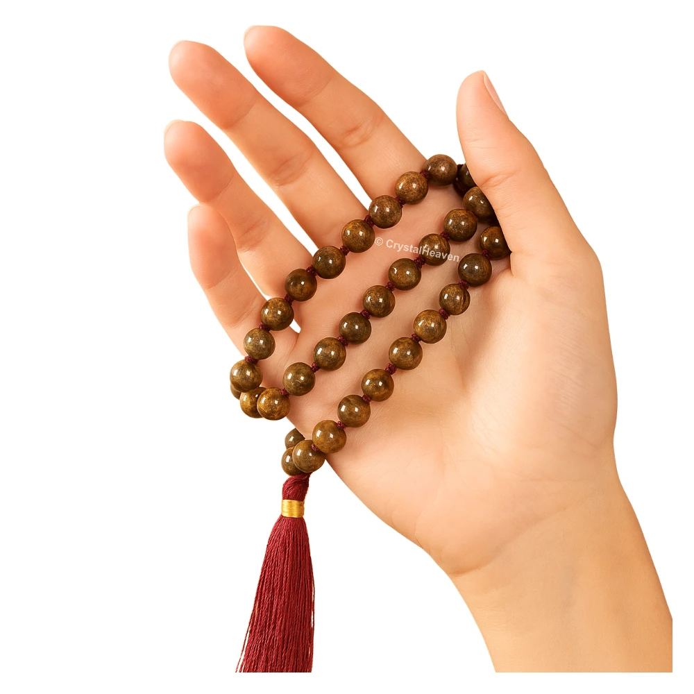 Bronzite Japa Mala (Hand Knotted)