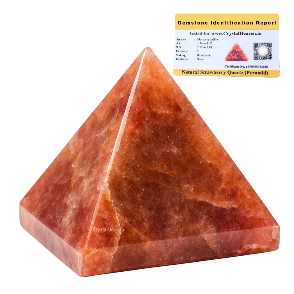 Strawberry Quartz Pyramid (1.5 Inch)