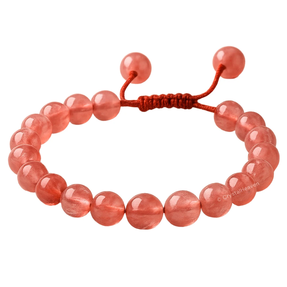 Cherry Quartz Bracelet (Adjustable)