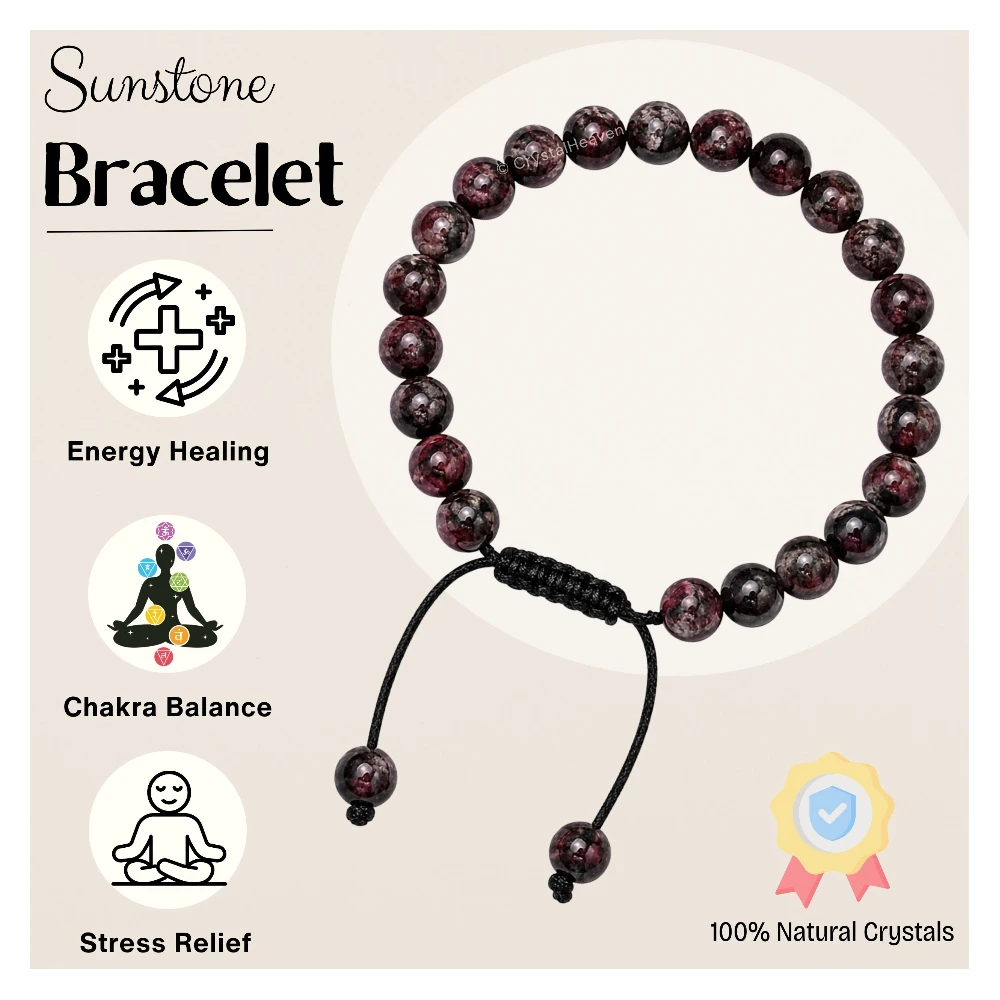 Black Garnet Arfvedsonite Bracelet (Adjustable)