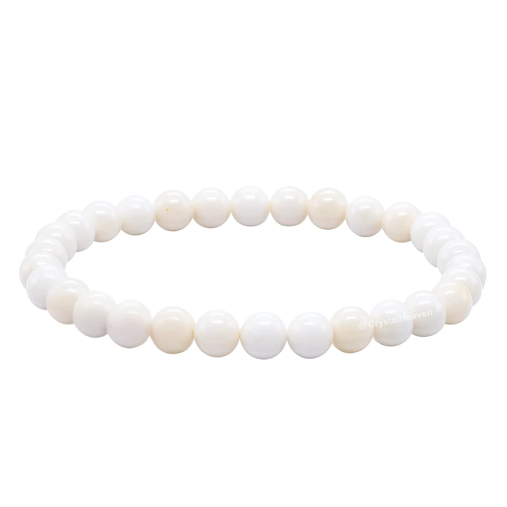 White Moonstone Healing Crystal Bracelets - 6mm Beads