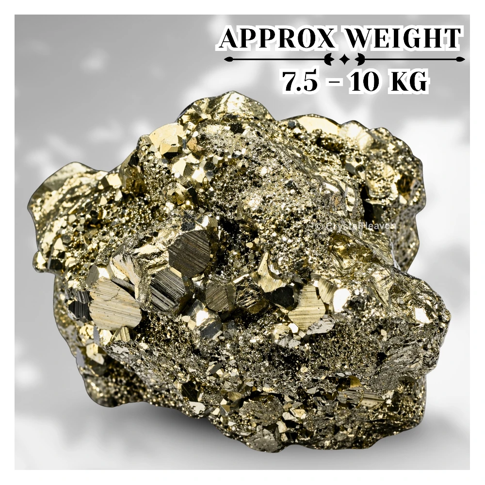 Large Pyrite Cluster – Natural Raw Crystal for Wealth & Feng Shui Decor (7.5 - 10 kg)