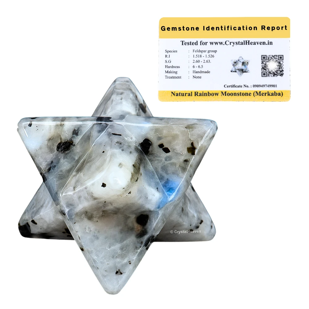 Rainbow Moonstone Crystal Merkaba (15-20 mm)