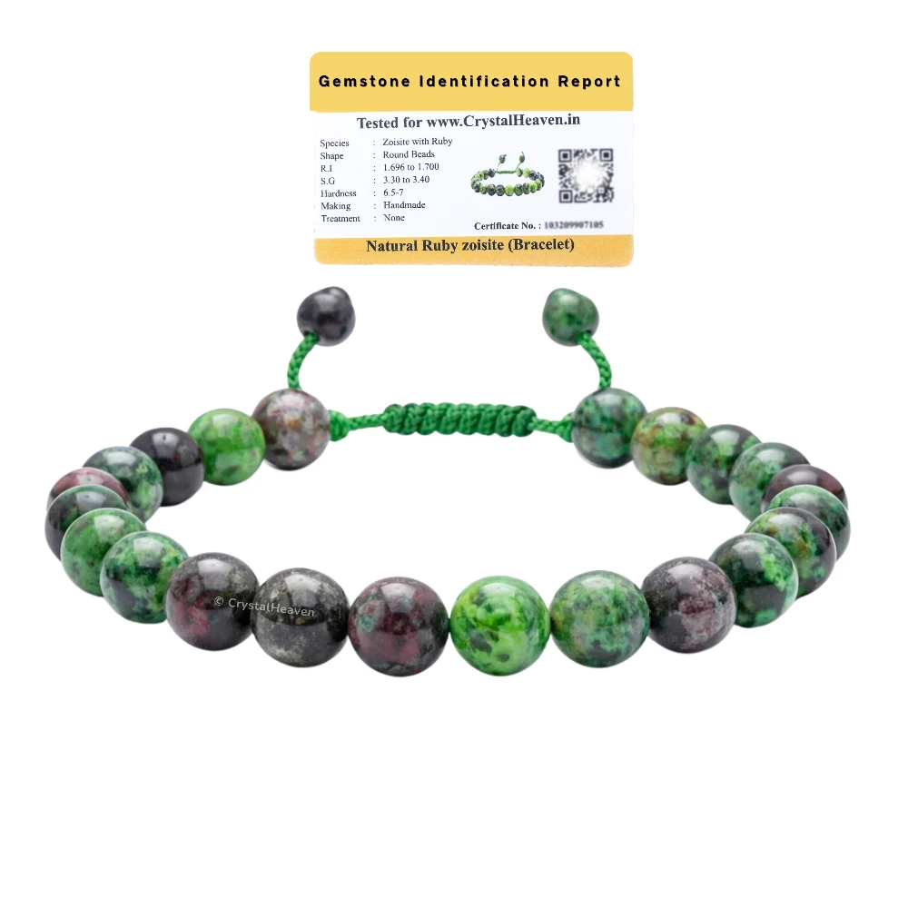 Ruby Zoisite Bracelet (Adjustable)
