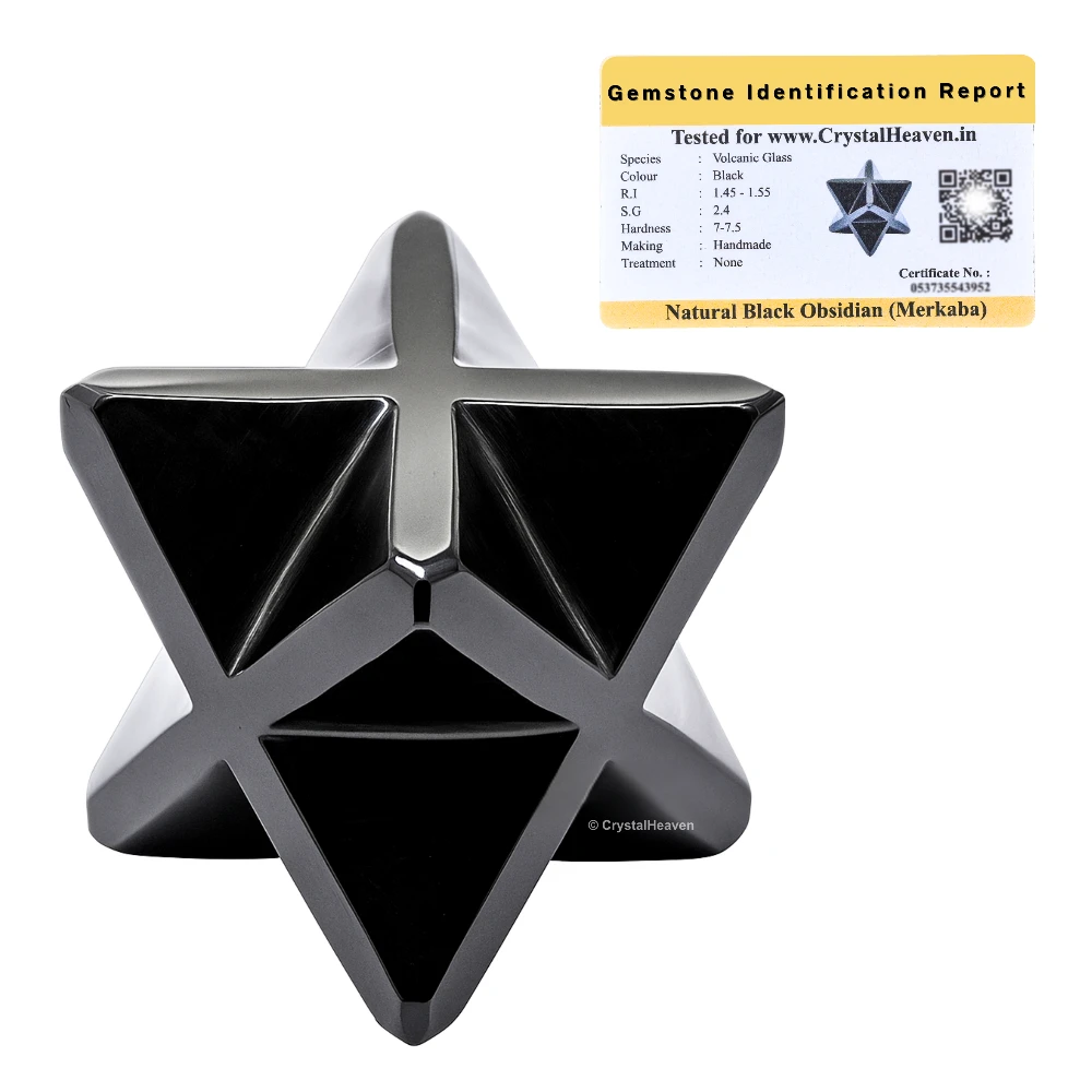 Black Obsidian Crystal Merkaba (15-20mm)
