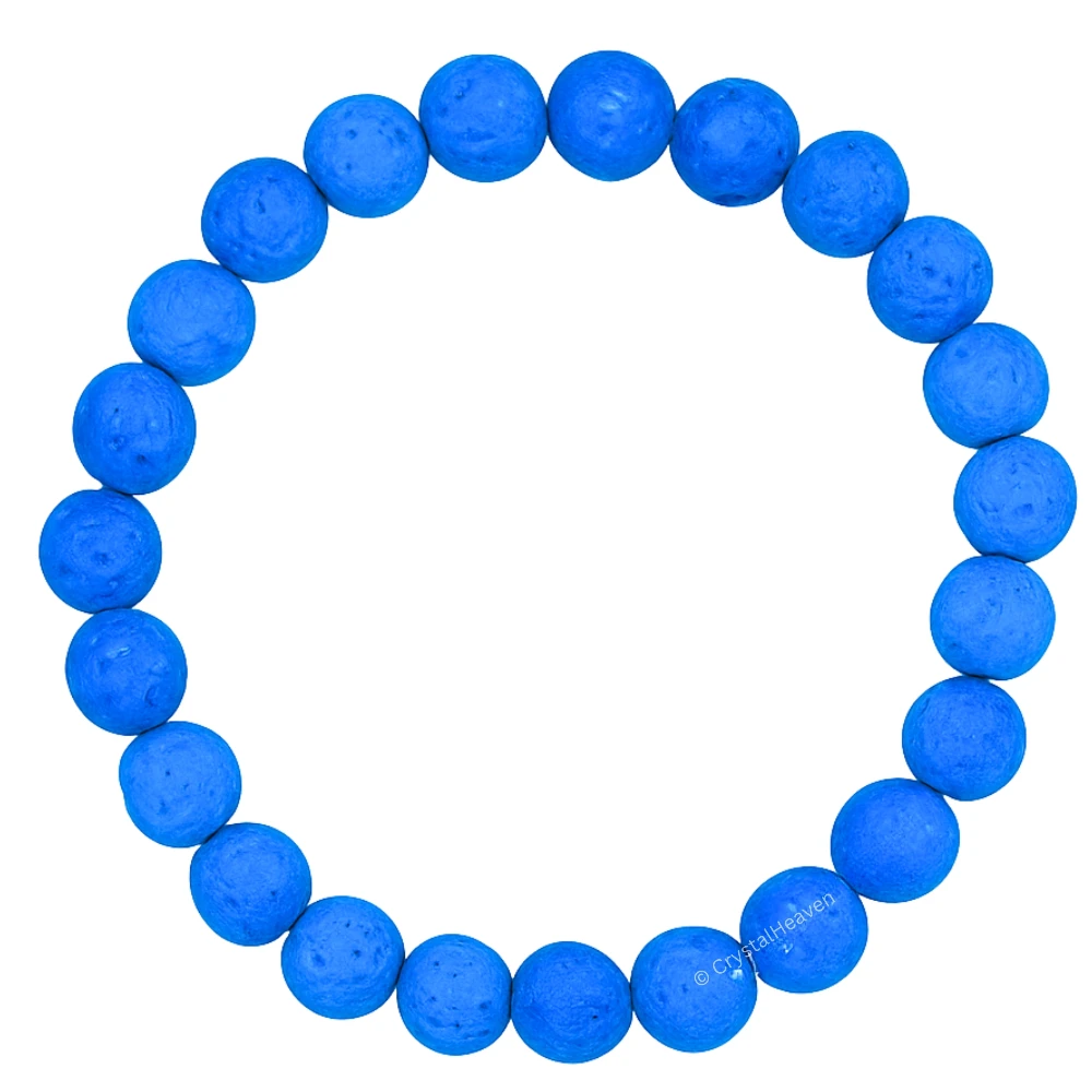 Blue Lava Stone Bracelet (Elastic)