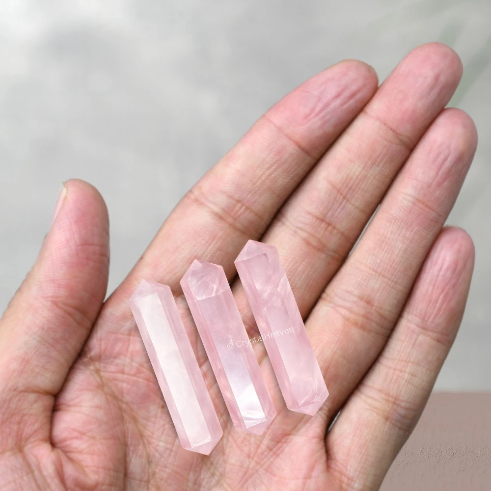 Rose Quartz Pencil Points (Double Terminated) (Set of 10)