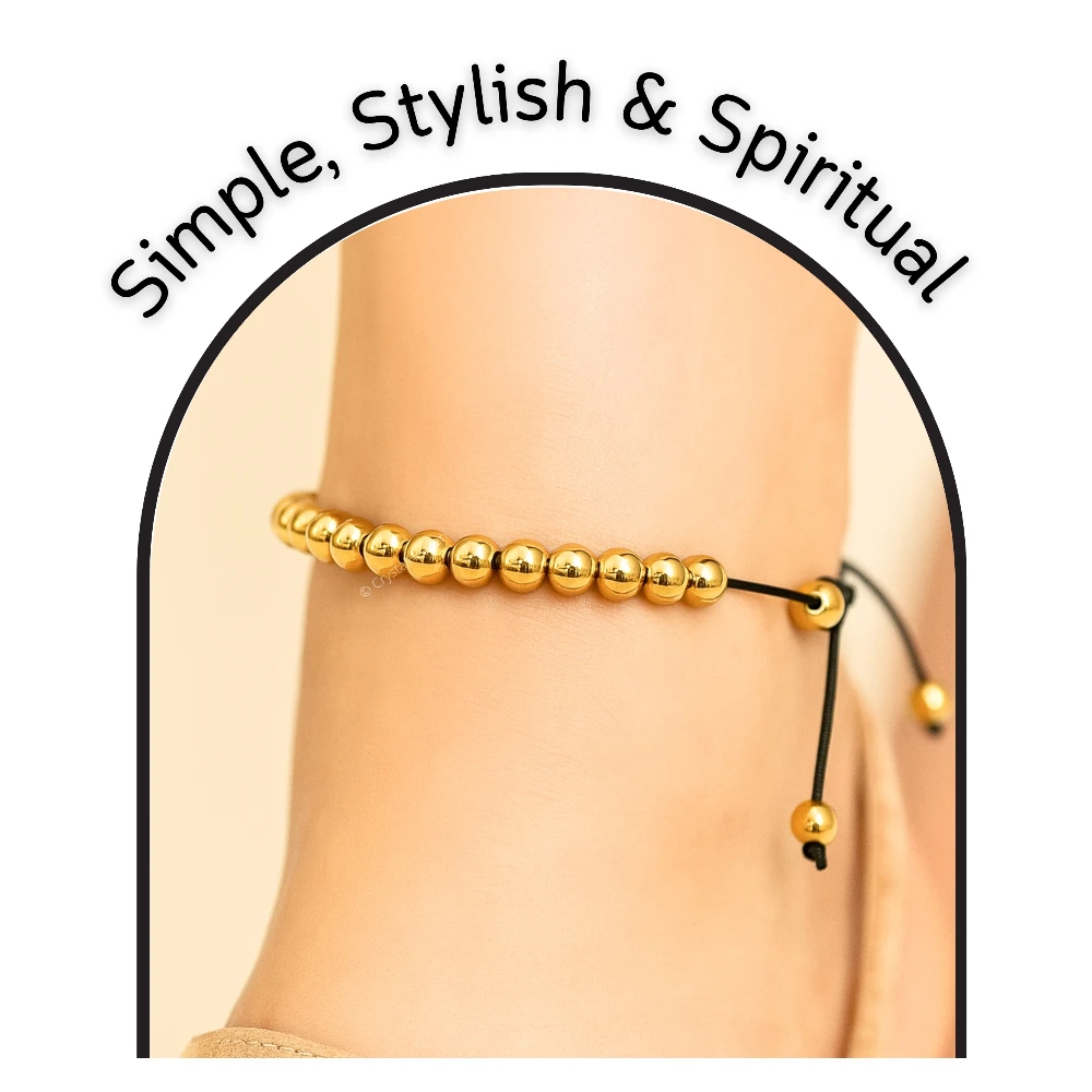 Golden Hematite Anklet (Without Knot)