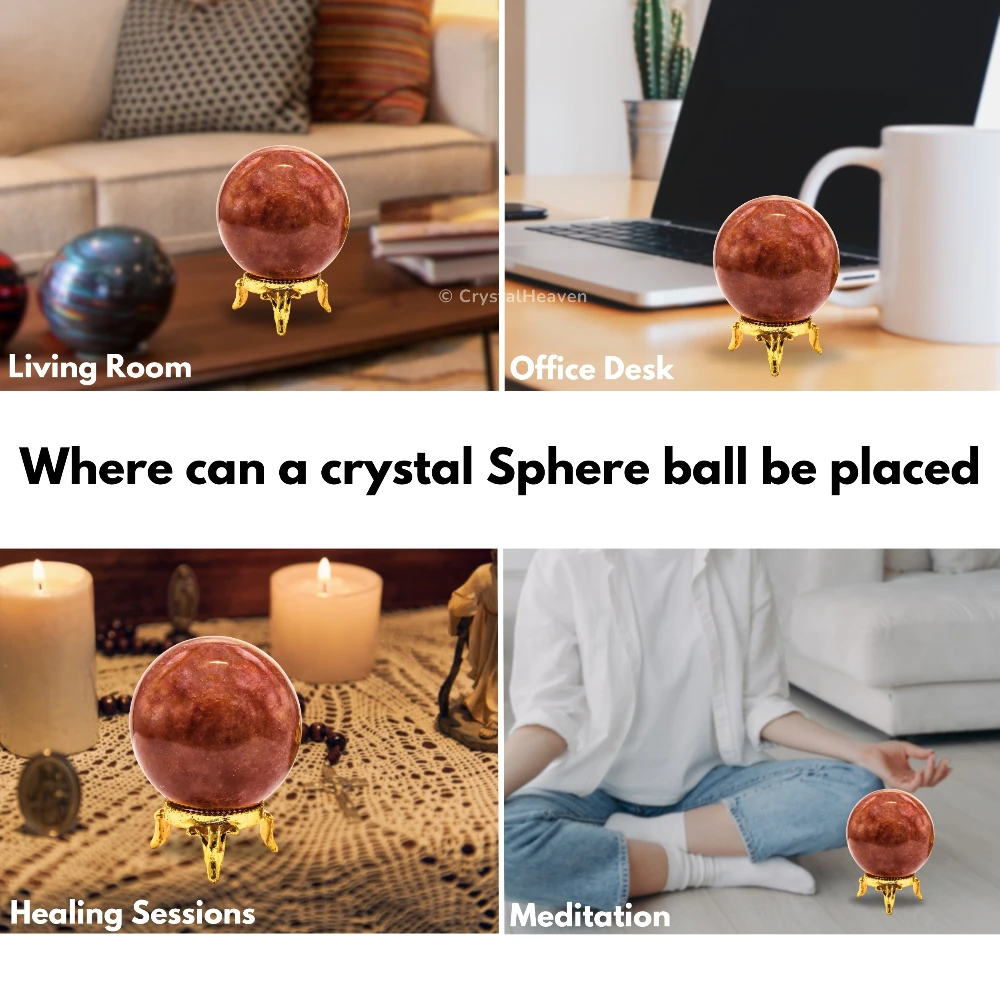 Strawberry Quartz Sphere (2 Inch)