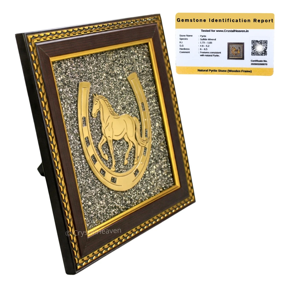 Ghode ki Naal on Natural Pyrite Frame – Vastu Decor
