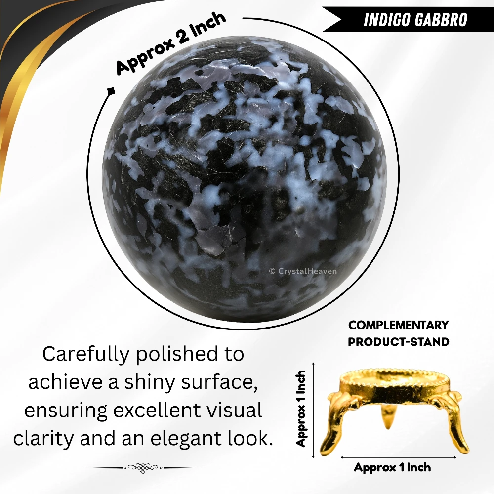 Indigo Gabbro Sphere (2 Inch)