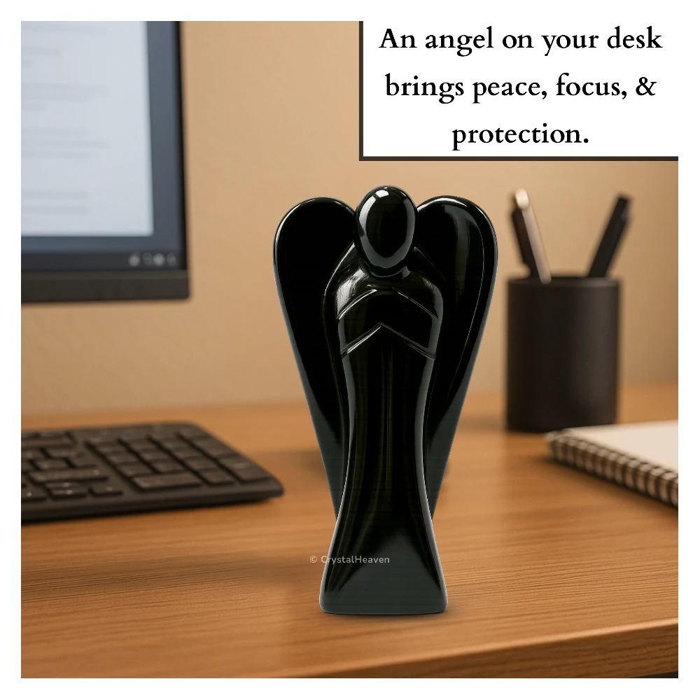 Black Agate Angel (1.5 Inch)