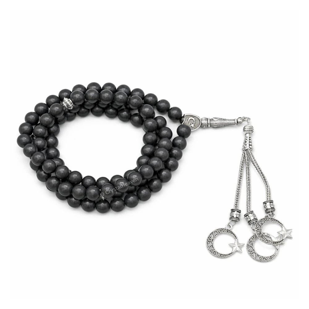 Shungite Crystal Tasbih (Silver)
