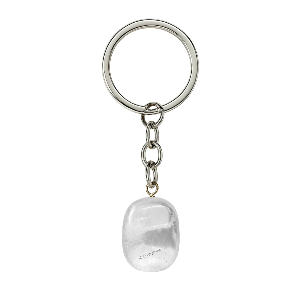 Clear Quartz Crystal Keychain (Tumbled)