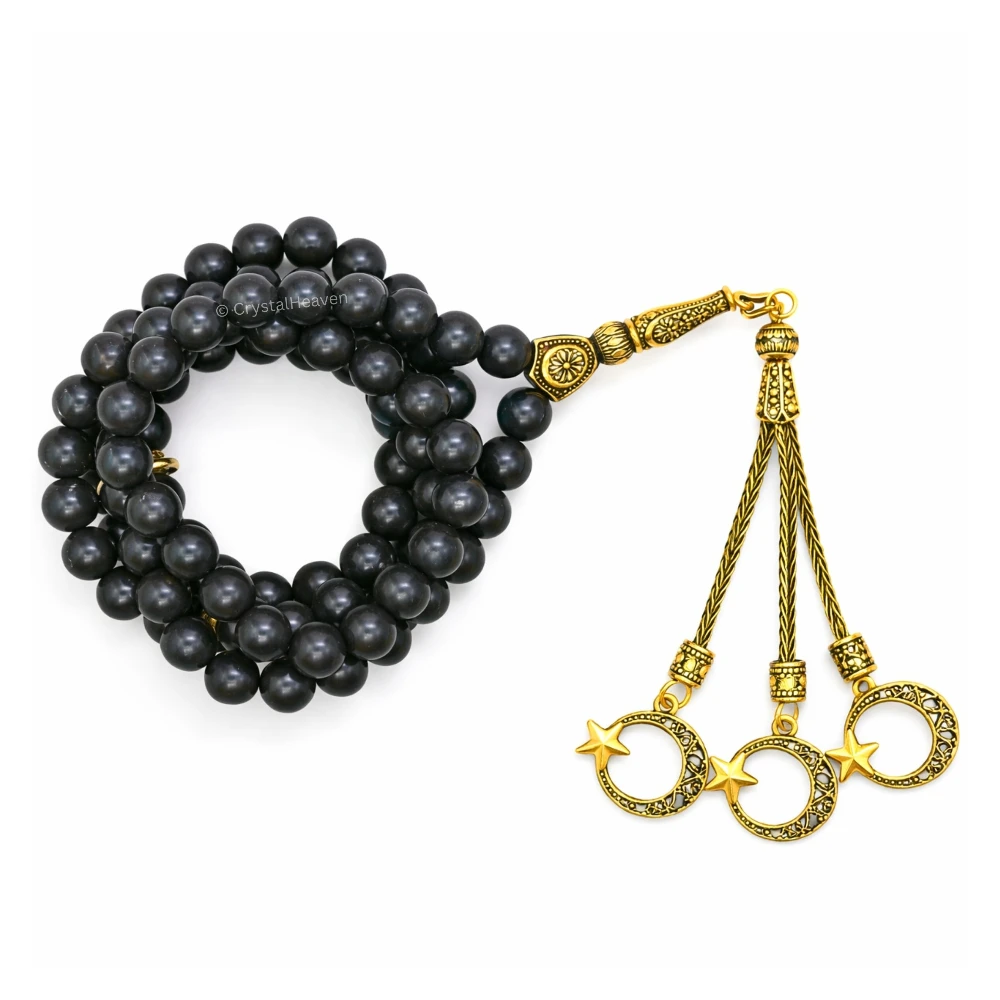 Shungite Crystal Tasbih (Gold)