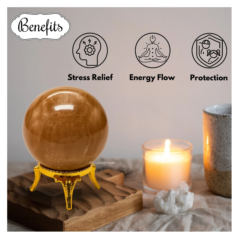 Peach moonstone Sphere (2 Inch)