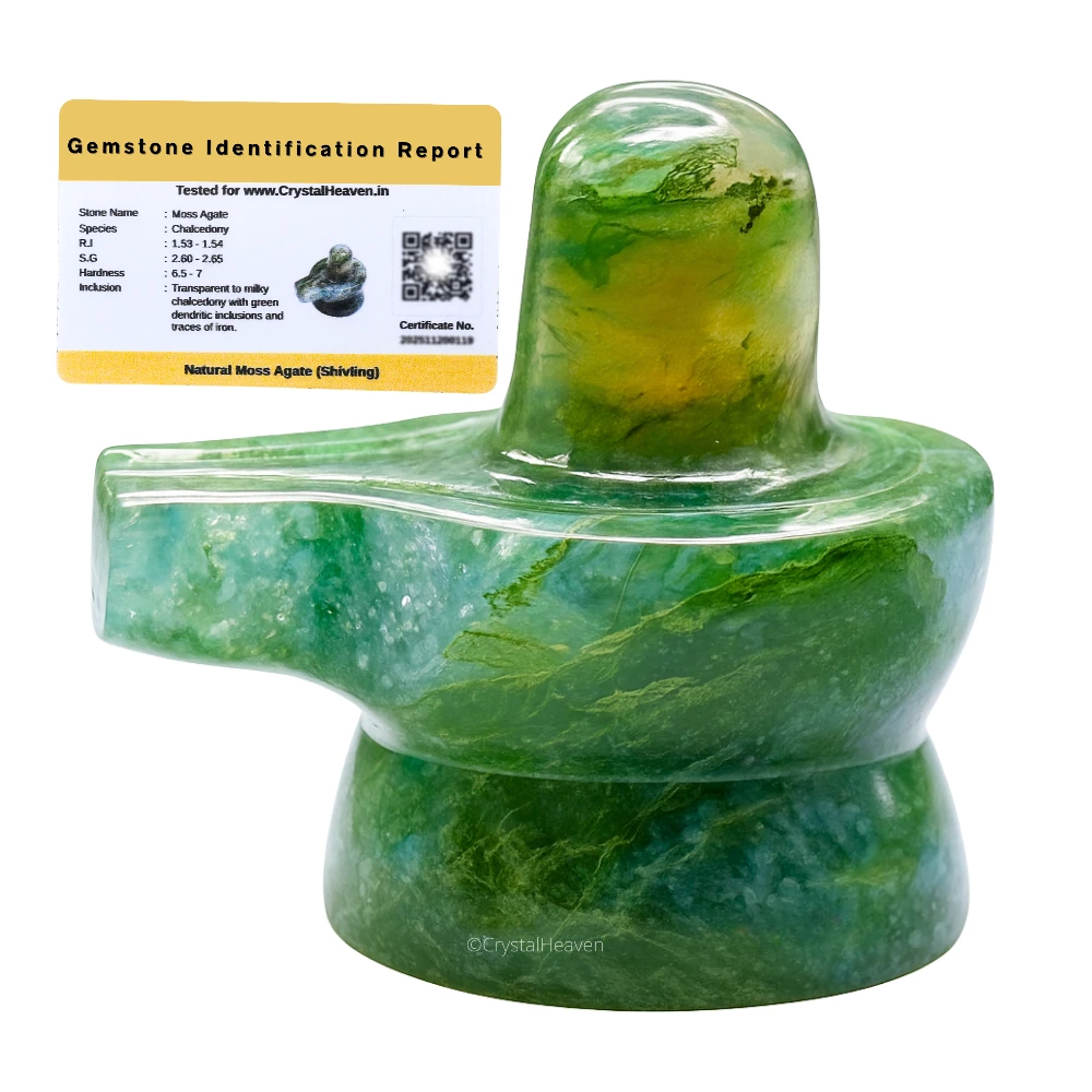 Moss Agate Shivling