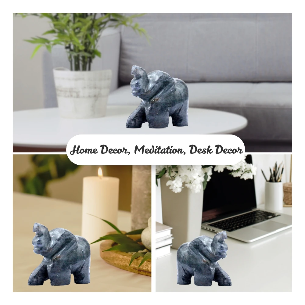 Blue Aventurine Crystal Elephant