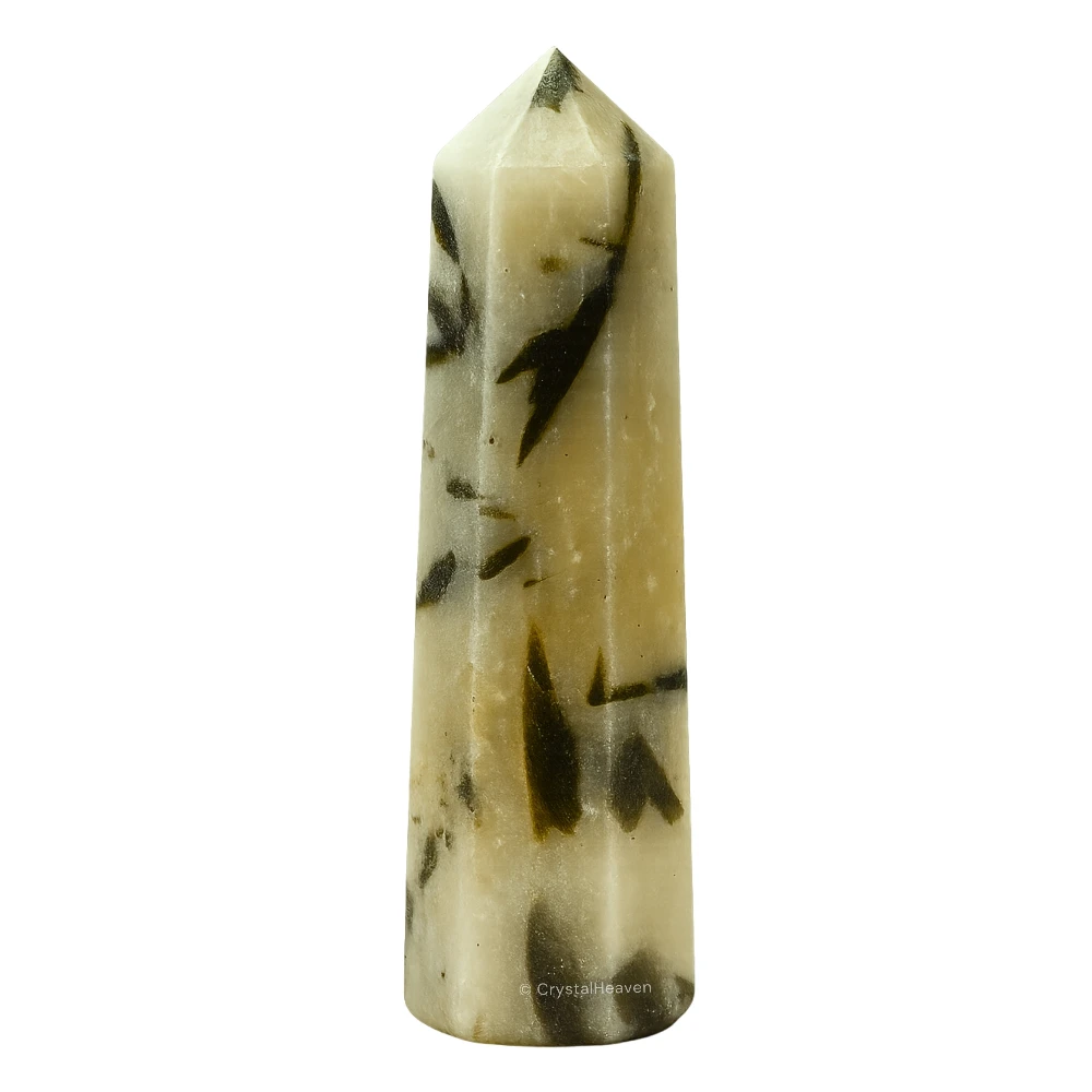 Green Tourmaline in Quartz Crystal Tower (2" to 3" inch)