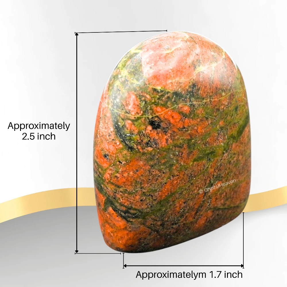 Unakite Standing Palm Stone (Large)