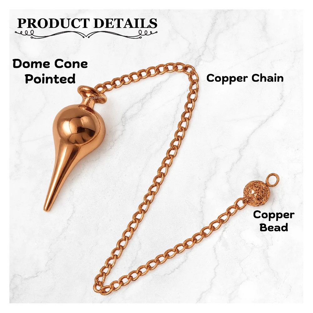 Metal Brass Pendulum - Dome Cone Point Copper (MP120)