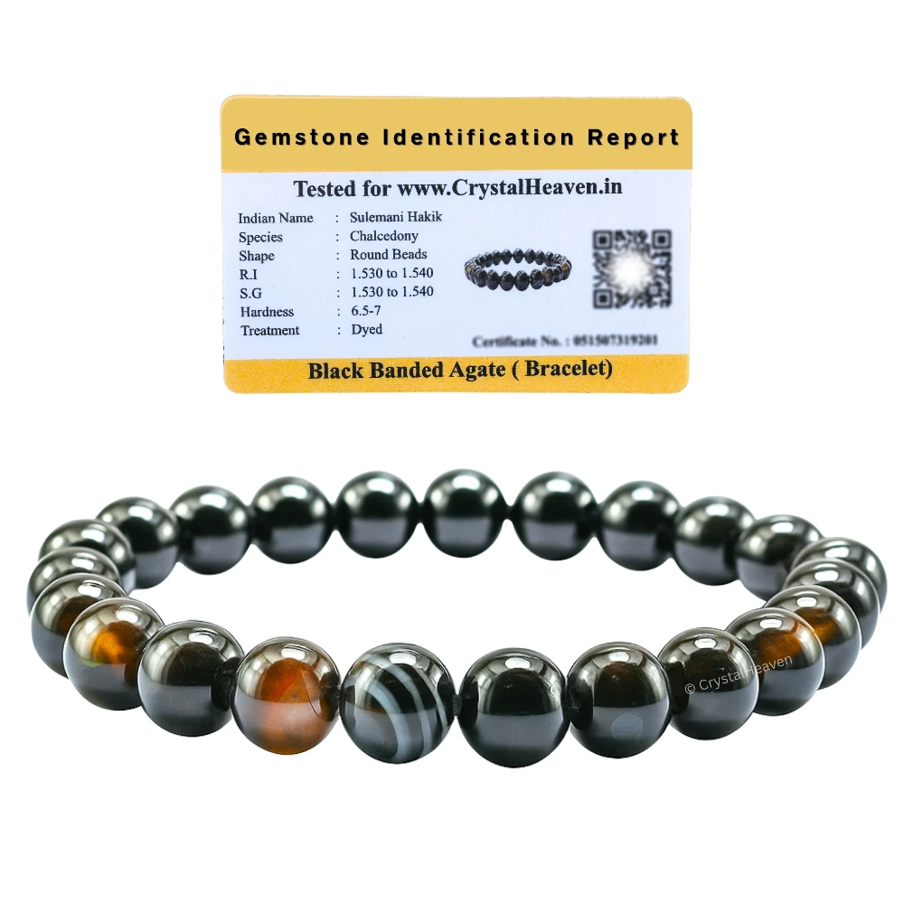 Black Sulemani Hakik Bracelet (Elastic)