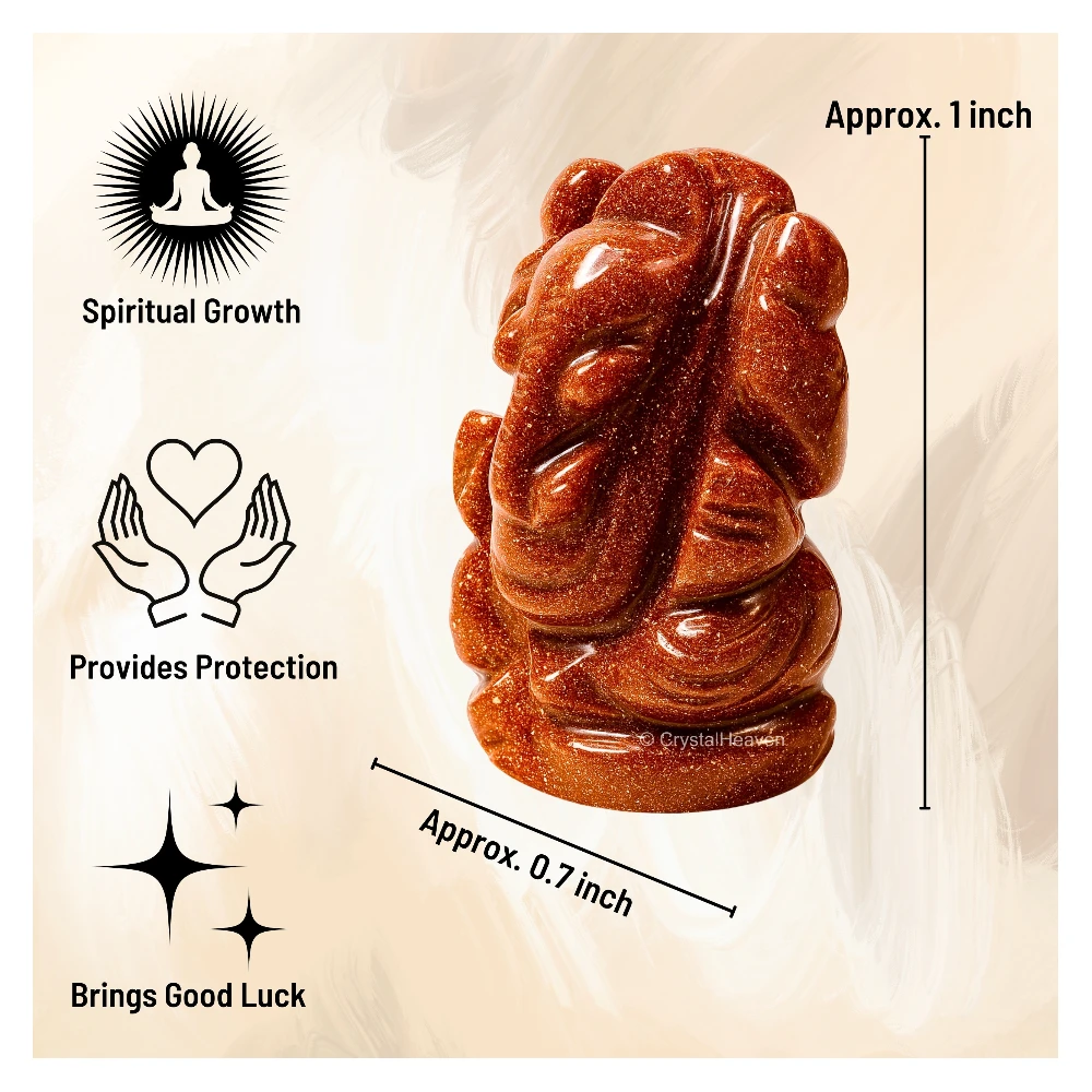 Red Goldstone Crystal Ganesh Ganpati