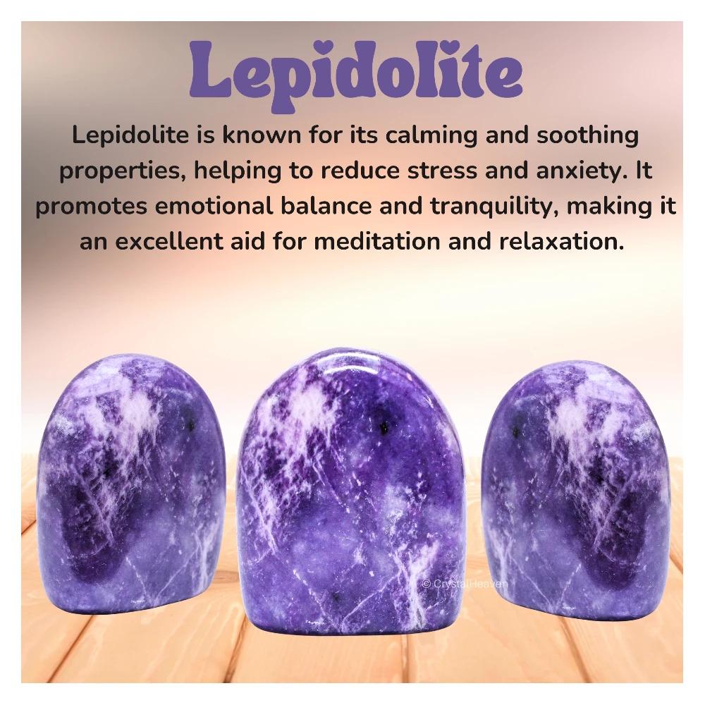 Lepidolite Standing Palm Stone (Large)