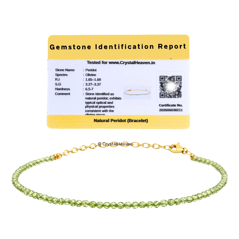 Peridot Bracelets - 2mm Faceted Beads (Gold)