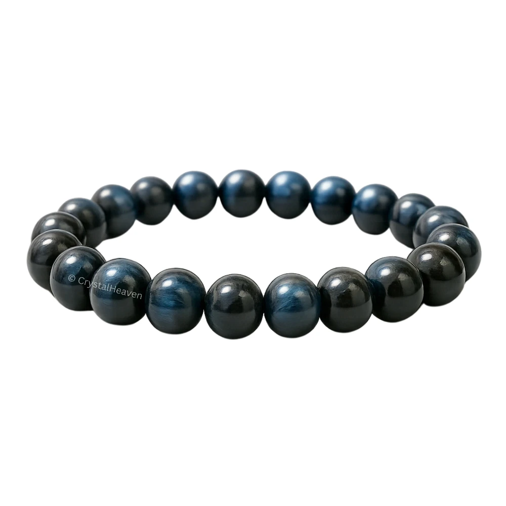 Light Blue Cat's Eye Bracelet (Elastic)