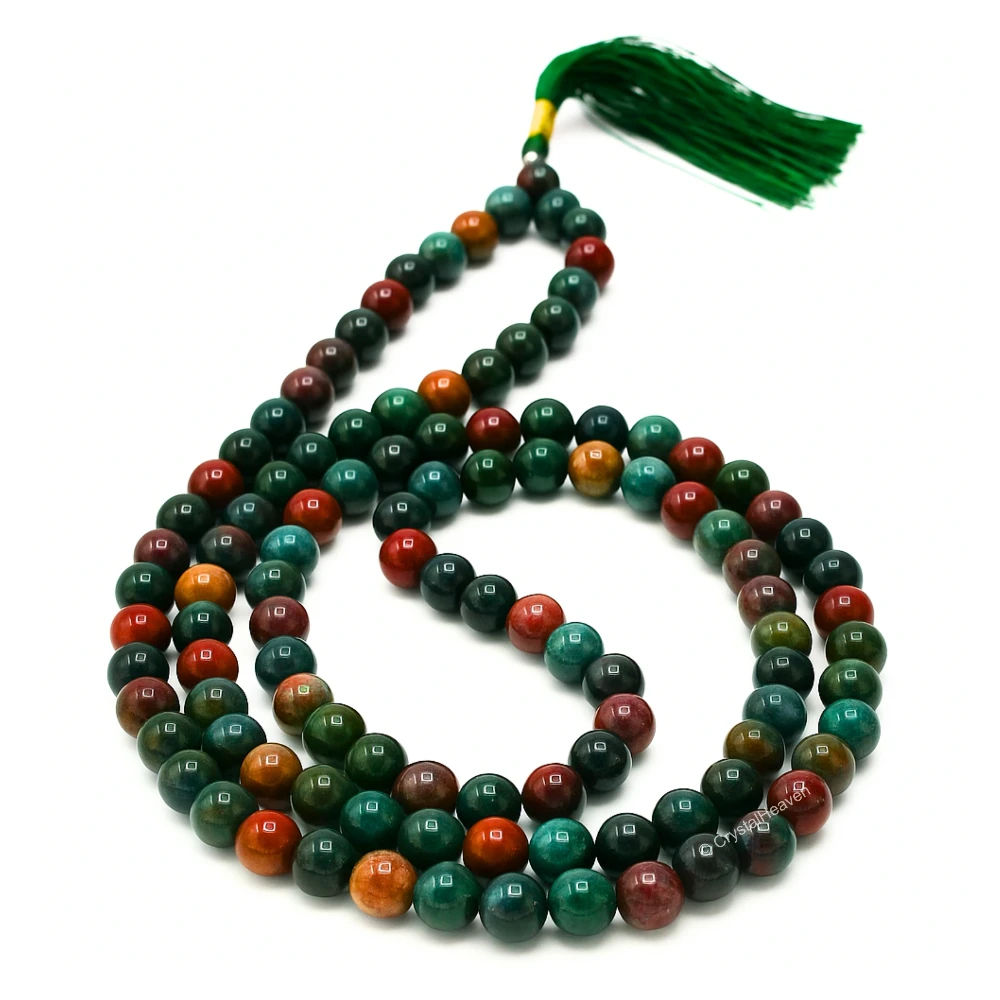 Bloodstone Japa Mala (Without Knot)