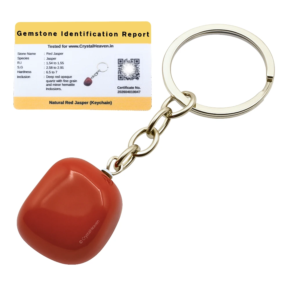 Red Jasper Crystal Keychain (Tumbled)