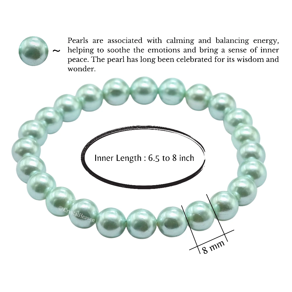Pistachio Pearl Bracelet (Elastic)