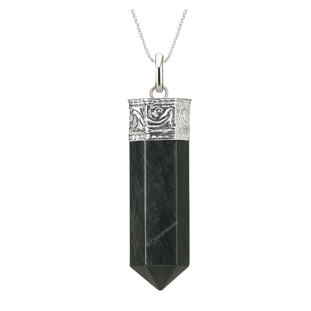 Blue Aventurine Necklace - Pencil Point (Silver)