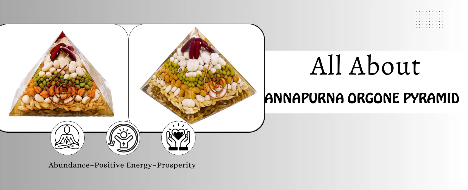 Annapurna Orgone Pyramid for Prosperity, Balance, and Protection