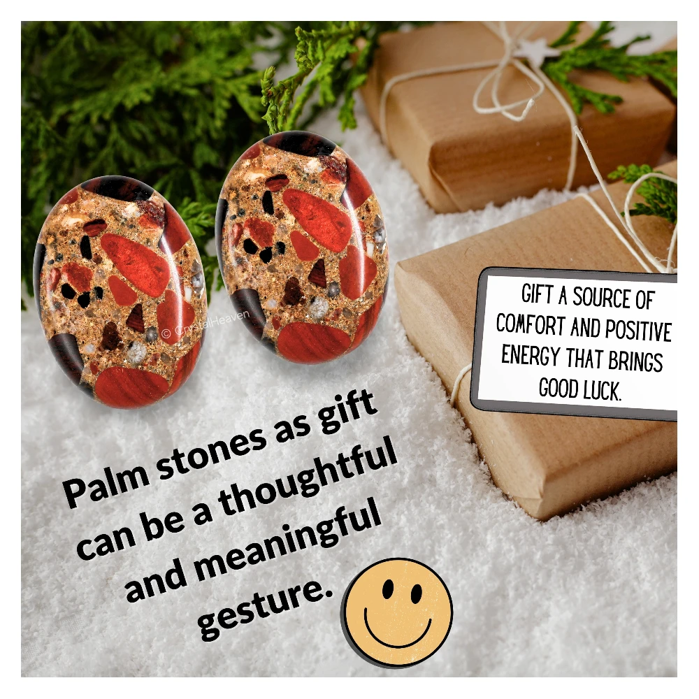 Spotted Jasper Palm Stone